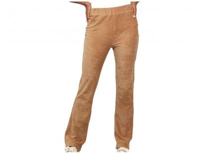 Calça Canelada Hering K4BG Plush Feminina Nude