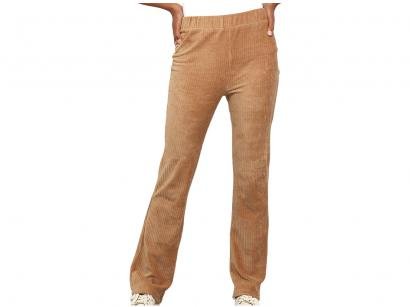 Calça Canelada Hering K4BG Plush Feminina Nude