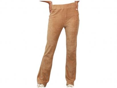 Calça Canelada Hering K4BG Plush Feminina Nude