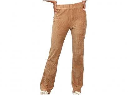 Calça Canelada Hering K4BG Plush Feminina Nude