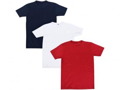 Kit 3 Camisetas Infantil Hering All Free Básica - Masculina