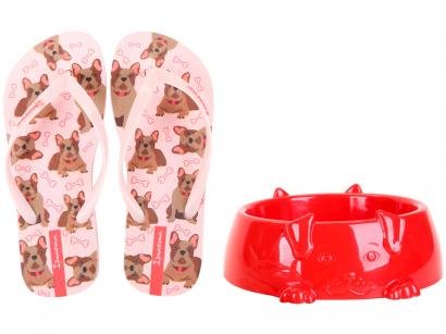 Chinelo Infantil Grendene Kids Ipanema - Feminino Meu Pet Rosa e Bege