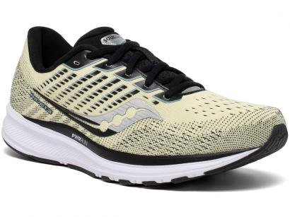 Tênis Saucony Ride 13 Masculino Chumbo e Amarelo