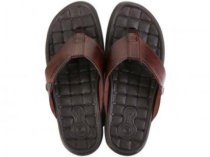 Chinelo Pegada Masculino Básico Marrom Claro