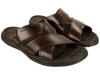 Chinelo Pegada Masculino Cruzada Marrom