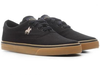 Tênis Black Horse Polo Farm Classic Masculino - Preto e Off White