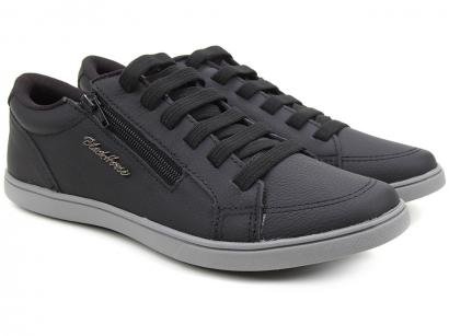 Sapatênis Black Horse Polo Farm Casual - Masculino Preto e Cinza