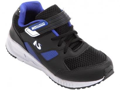 Tênis Infantil No Stress Básico Masculino - Preto e Azul