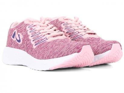 Tênis Infantil No Stress Jogging Rosa Claro