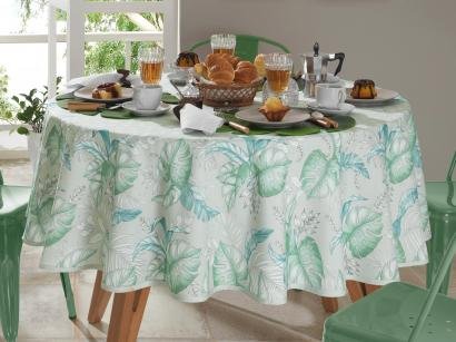Toalha de Mesa Redonda Döhler Verde - 180cm Clear Renova Larissa D