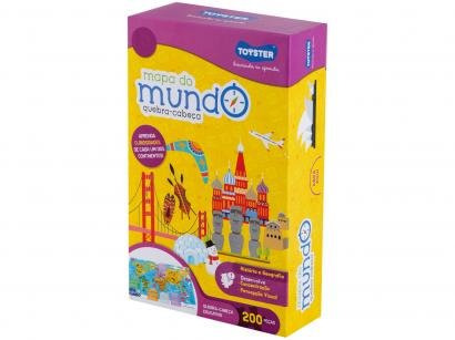 Quebra-cabeça 200 Peças Mapa do Mundo - 2565 Toyster