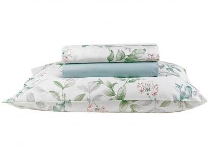 Jogo de Cama Queen Santista 100% Algodão - 180 Fios Unique Branche 4 Peças