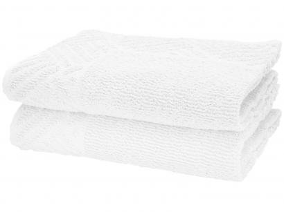 Toalha de Piso Teka Pezinho Branco - 46x70cm 2 Peças
