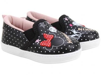 Slip On Infantil Disney Minnie Feminino Preto