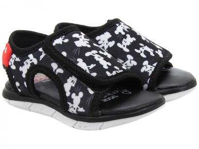 Sandália Infantil Disney Mickey Rocks Masculina - Preta