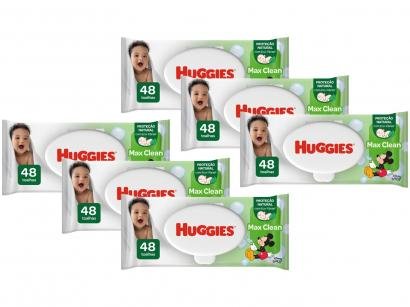 Lenços Umedecidos Huggies Classic - 6 Pacotes com 48 unidades cada