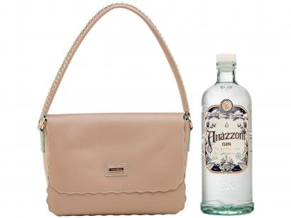 Bolsa Feminina de Ombro Casual Mondaine - Rosa + Gin Amázzoni Tradicional 750ml