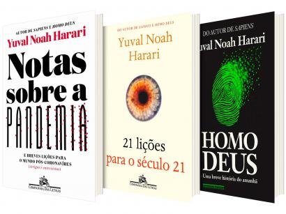 Kit Livros Yuval Noah Harari Homo Deus + 21 Lições - para o Século 21 + Notas Sobre a Pandemia