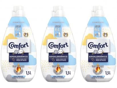 Kit Amaciante Comfort Puro Cuidado Intense - Concentrado 1,5L 3 Unidades