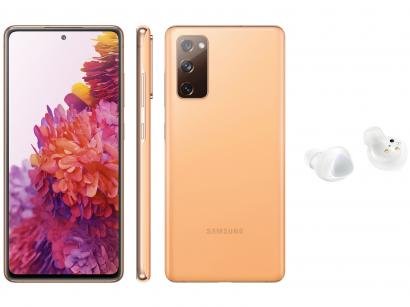 Smartphone Samsung Galaxy S20 FE 128GB Cloud - Orange + Fone de Ouvido Bluetooth Galaxy Buds+