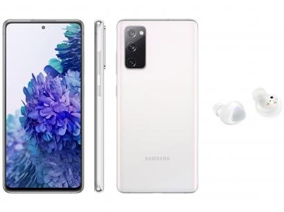 Smartphone Samsung Galaxy S20 FE 256GB Cloud White - 8GB RAM + Fone de Ouvido Bluetooth Galaxy Buds+