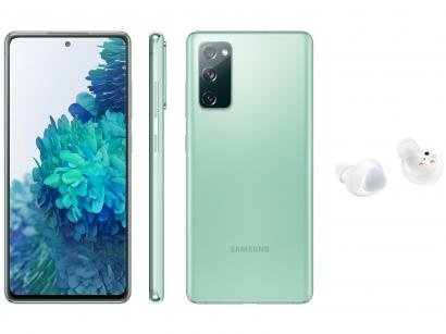 Smartphone Samsung Galaxy S20 FE 256GB Cloud Mint - 8GB RAM + Fone de Ouvido Bluetooth Galaxy Buds+