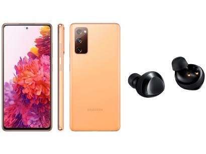 Smartphone Samsung Galaxy S20 FE 128GB Cloud - Orange + Fone de Ouvido Bluetooth Galaxy Buds+