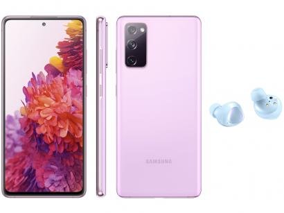 Smartphone Samsung Galaxy S20 FE 256GB Cloud - Lavender + Fone de Ouvido Bluetooth Galaxy Buds+