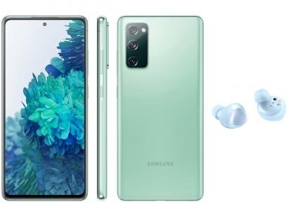 Smartphone Samsung Galaxy S20 FE 256GB Cloud Mint - 8GB RAM + Fone de Ouvido Bluetooth Galaxy Buds+
