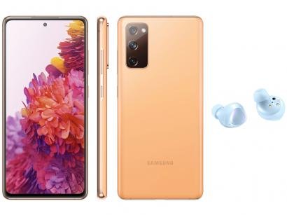 Smartphone Samsung Galaxy S20 FE 256GB Cloud - Orange + Fone de Ouvido Bluetooth Galaxy Buds+