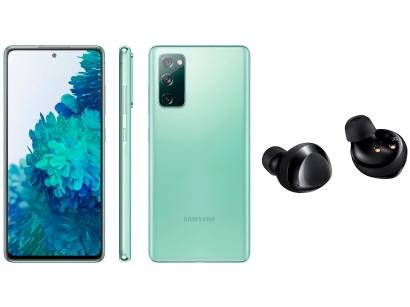 Smartphone Samsung Galaxy S20 FE 256GB Cloud Mint - 8GB RAM + Fone de Ouvido Bluetooth Galaxy Buds+