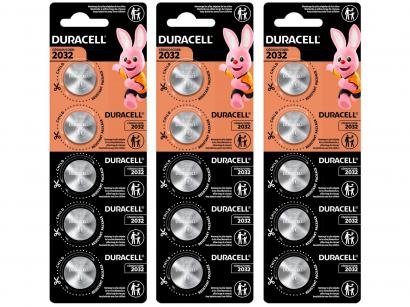 Kit com 15 Unidades de Pilha Moeda Duracell CR2032