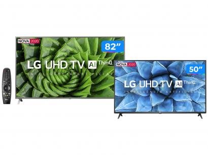 Combo Smart TV UHD 4K LED 82" LG 82UN8000PSB - Wi-Fi + Smart TV UHD 4K LED 50" Wi-Fi Bluetooth
