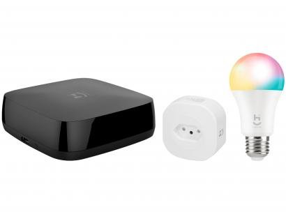 Controle Inteligente Universal Geonav Home - Intelligence + Adaptador de Tomada + Lâmpada Smart