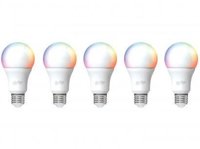 Kit Lâmpadas Smart Bulbo 5 Unidades I2GO E27 RGB - Dimerizável 10W 6000K Smart Lamp