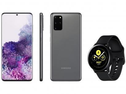 Smartphone Samsung Galaxy S20+ 128GB Cosmic Gray - 8GB RAM Tela 6,7" + Smartwatch Galaxy Watch Active