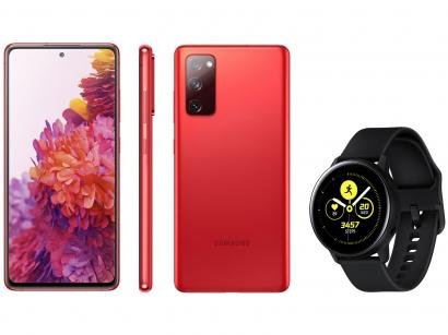 Smartphone Samsung Galaxy S20 FE 256GB - Cloud Red + Smartwatch Galaxy Watch Active