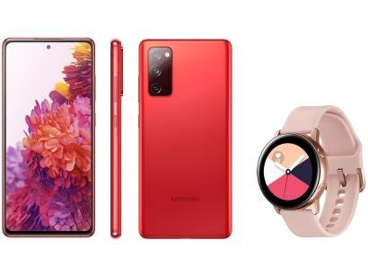 Smartphone Samsung Galaxy S20 FE 256GB - Cloud Red + Smartwatch Galaxy Watch Active