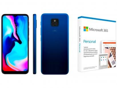 Smartphone Motorola Moto E7 Plus 64GB Azul Navy - 4G + Microsoft 365 Personal 1TB OneDrive