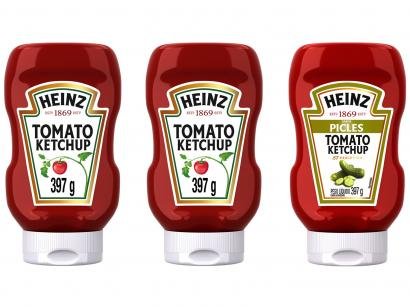 Kit Heinz Ketchup 397g Cada - 2 Unidades Tradicional + Picles