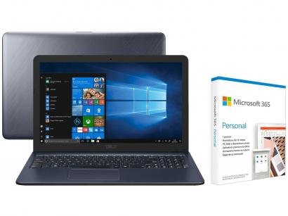 Notebook Asus VivoBook X543UA-GQ3213T Intel Core - i5 256GB SSD + Microsoft 365 Personal 1TB