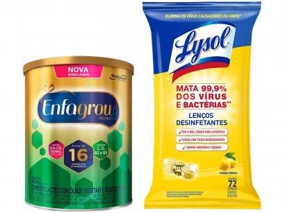 Kit Composto Lácteo Enfagrow - 800g + Lenços Desinfetantes Lysol 72 Unidades