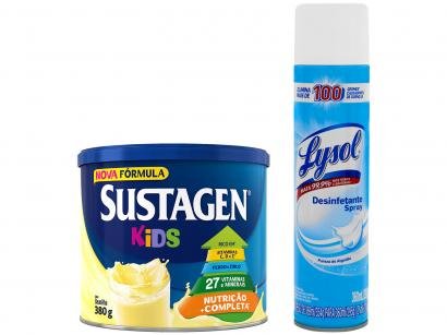 Kit Complemento Alimentar Infantil Sustagen Kids - Baunilha 380g + Desinfetante Lysol 360ml