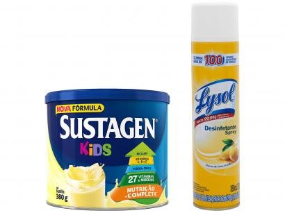 Kit Complemento Alimentar Infantil Sustagen Kids - Baunilha 380g + Desinfetante Lysol 360ml