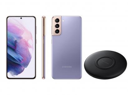 Smartphone Samsung Galaxy S21 128GB Violeta 5G - 8GB RAM + Carregador sem Fio Carga Rápida