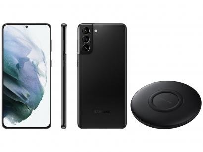 Smartphone Samsung Galaxy S21+ 128GB Preto 5G - 8GB RAM + Carregador sem Fio Carga Rápida