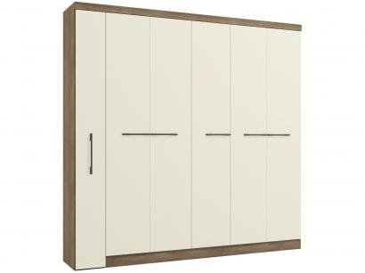 Guarda-roupa Casal com Espelho 6 Portas - 4 Gavetas Kappesberg Dakota