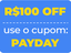 selo sobre a promoção cupom_payday