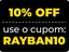 selo sobre a promoção rayban10