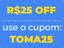 selo sobre a promoção cupomtoma25